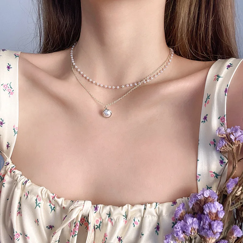 Featured image for 'Summer Double-layer Pearls Necklace INS Fashion Clavicle Chain Necklace Jewelry For Beach' • Lord Lifestyle